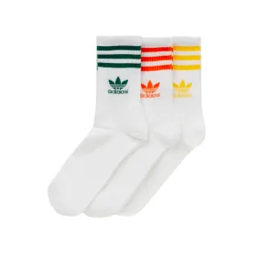 adidas Crew Sock 3pk White/Gold/Orange IU2661