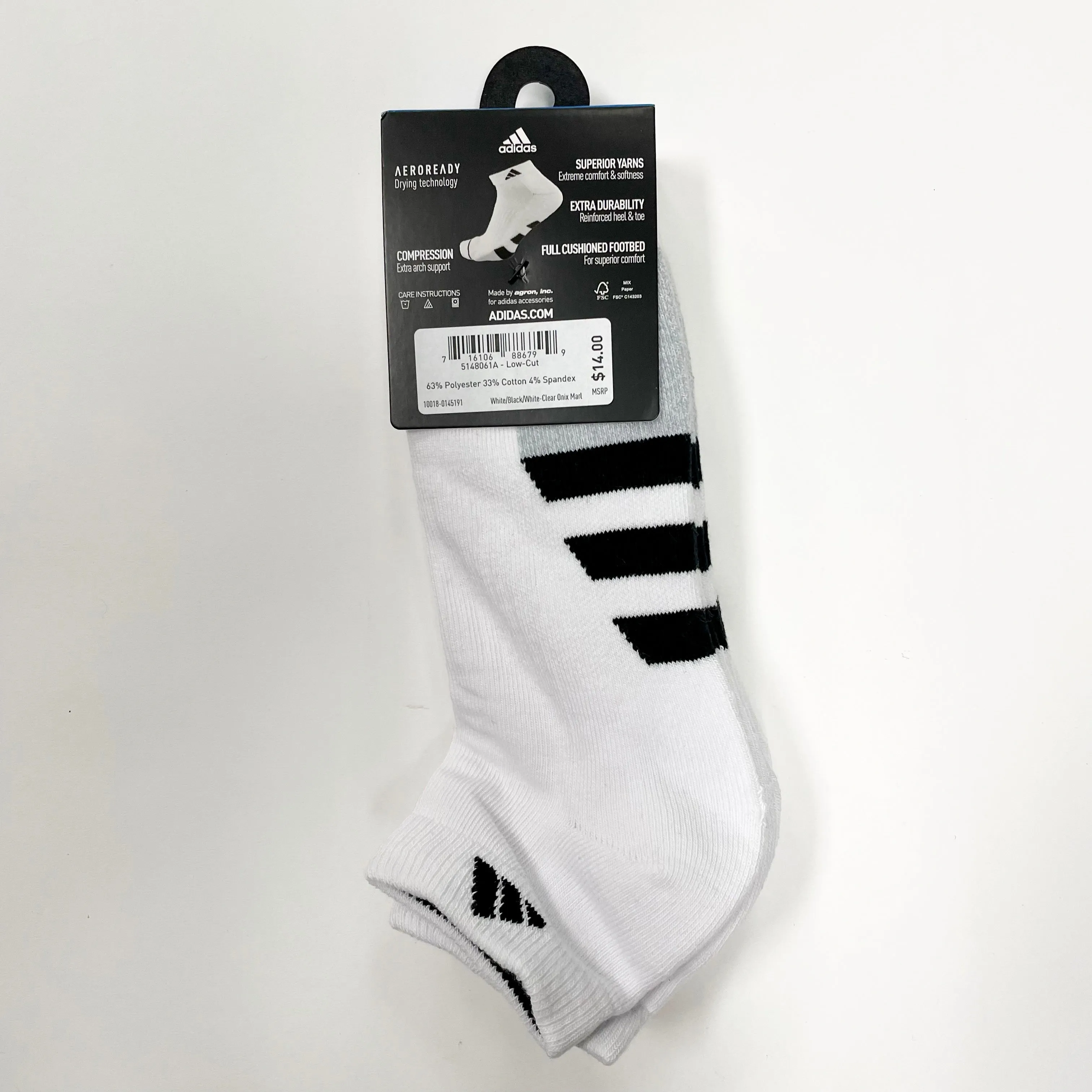 Adidas Men's Cushion low-cut 3 pairs socks