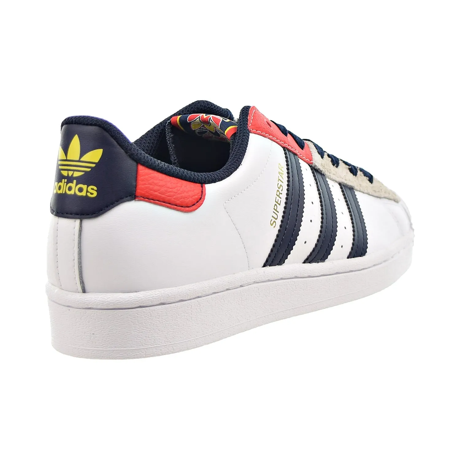 Adidas Superstar Men's Shoes Cloud White-Legend Ink-Red