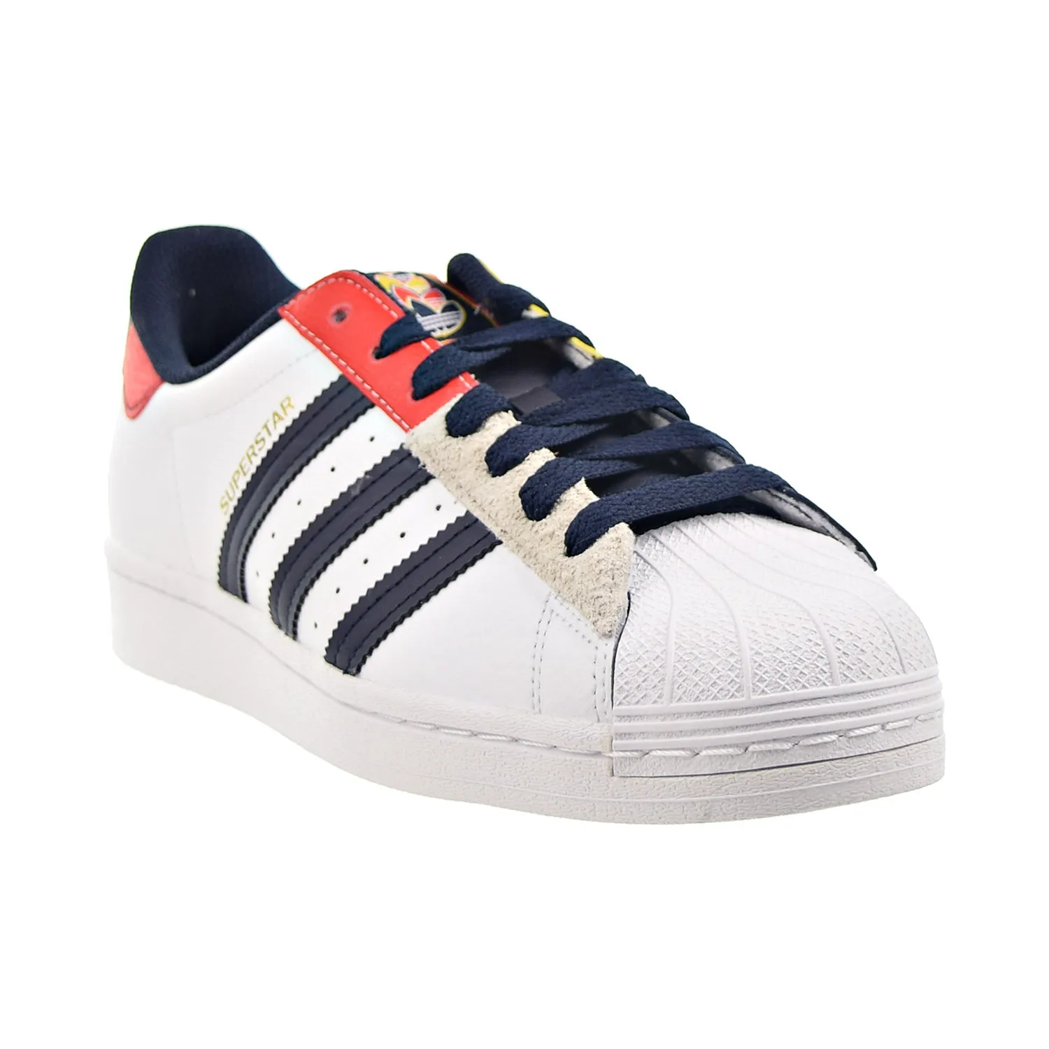 Adidas Superstar Men's Shoes Cloud White-Legend Ink-Red