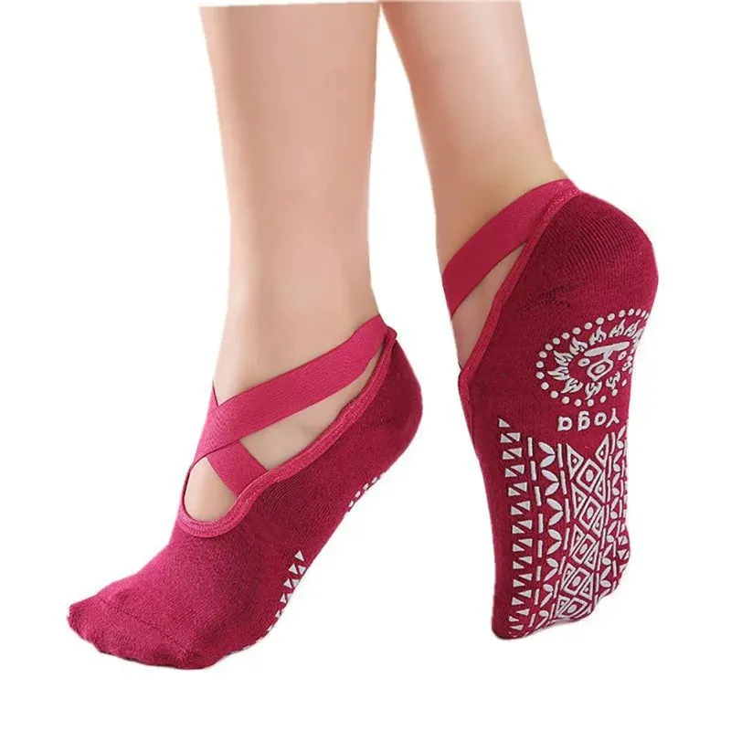 Ashore Shop Dance Sock Slippers Women Yoga Socks Anti Slip Bandage