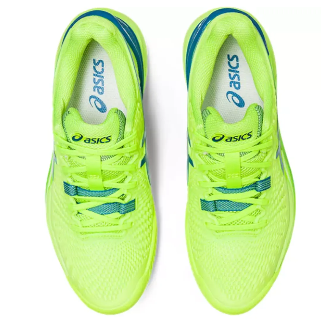 Asics Gel Resolution 9 Clay Women Tennis Shoes - Hazard Green/Reborn Blue