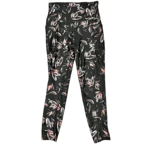 Athletic Leggings By Bally In Black & Pink, Size: L