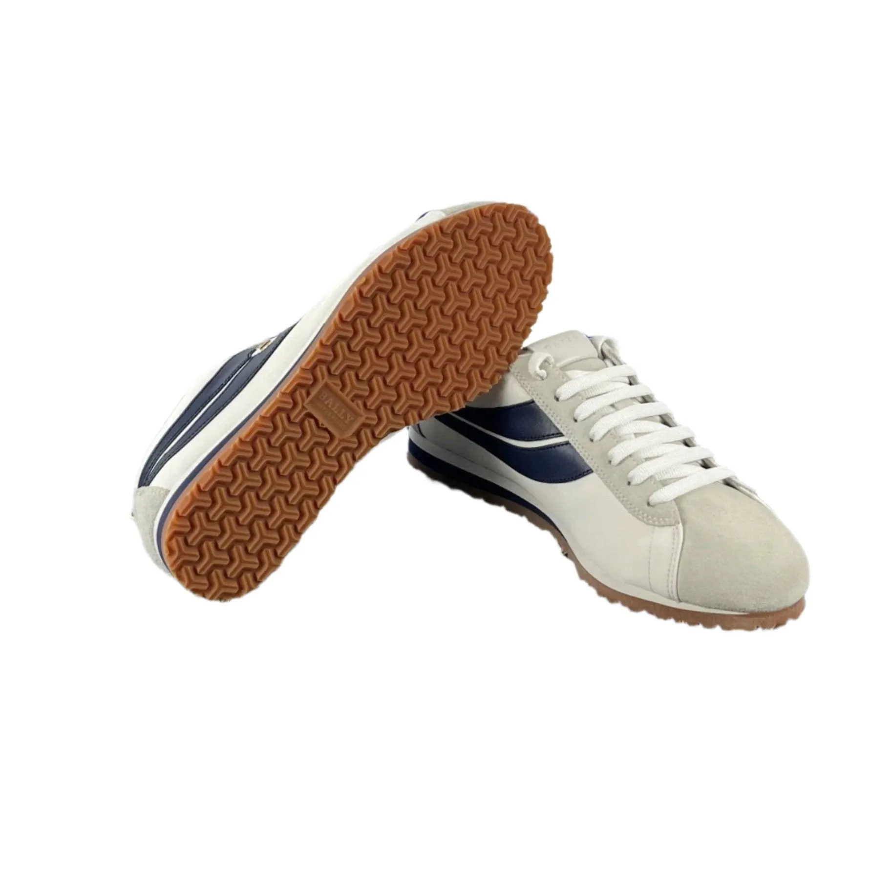 Bally Bredy White/Marine Polyester Sneakers