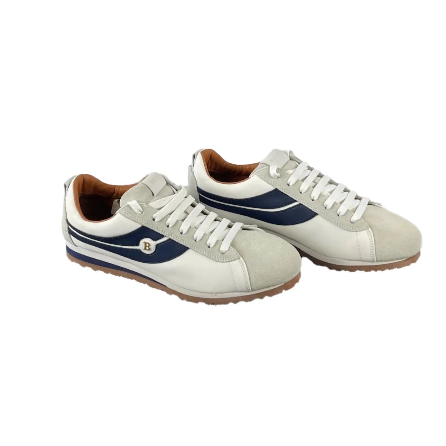 Bally Bredy White/Marine Polyester Sneakers