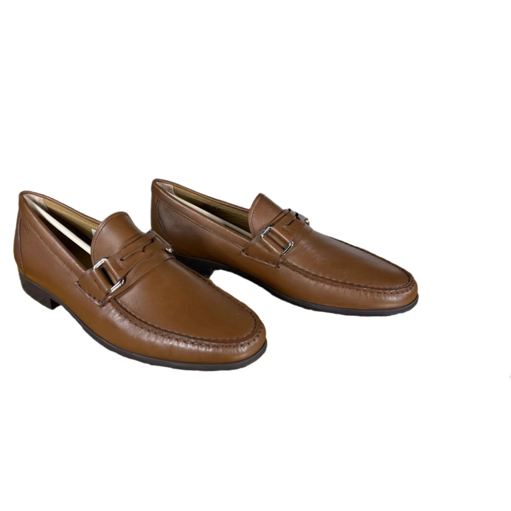 Bally Coniac Tobacco Leather Moccasins