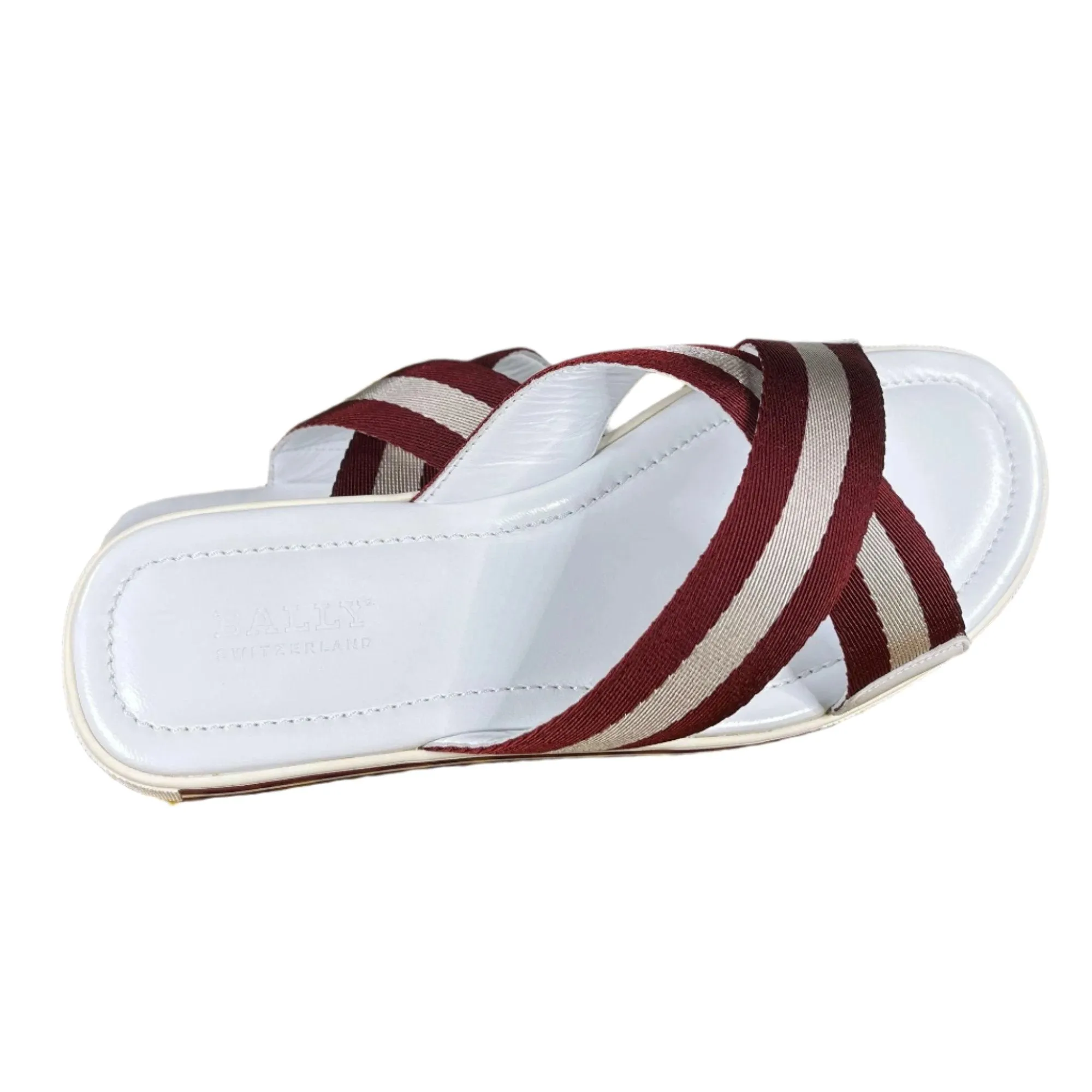 Bally Mens Bonks Red Synthetic Fabric Sandals