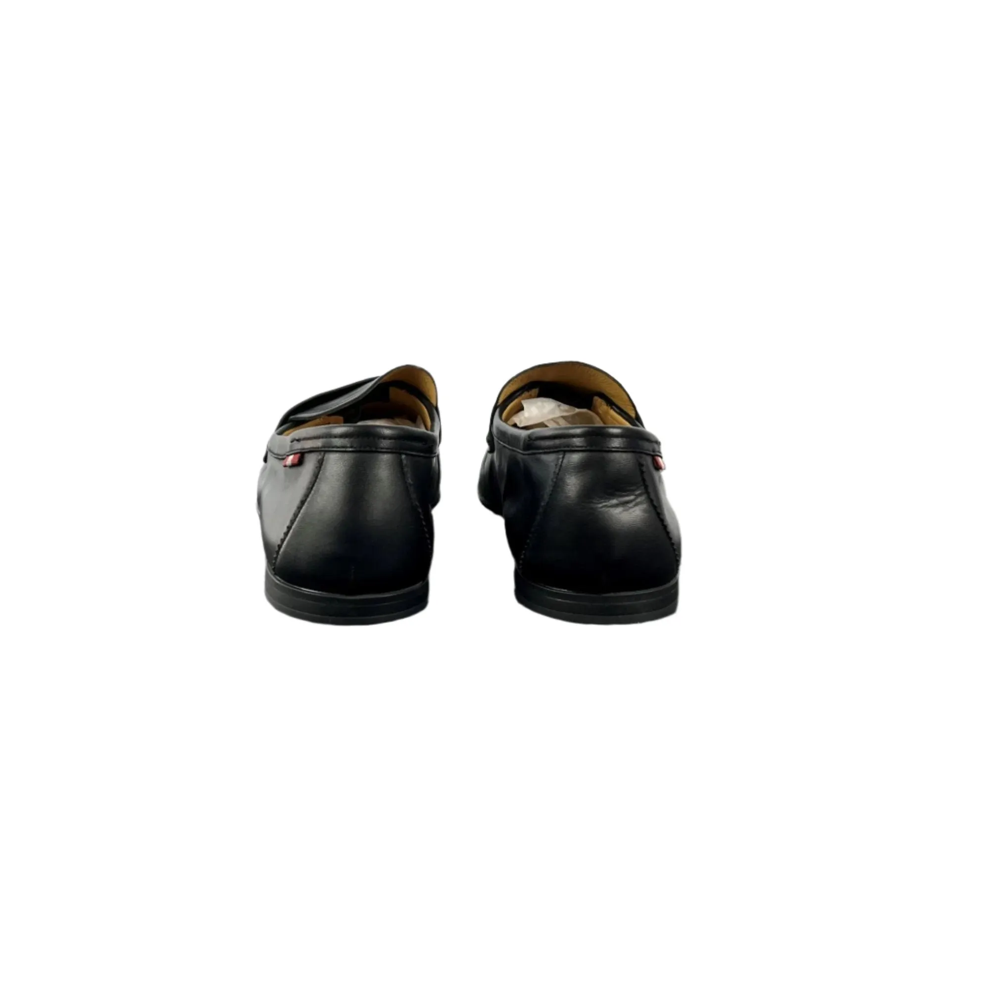 Bally Mens Creighton Black Leather Tassel Loafers