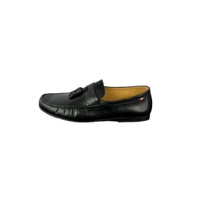 Bally Mens Creighton Black Leather Tassel Loafers