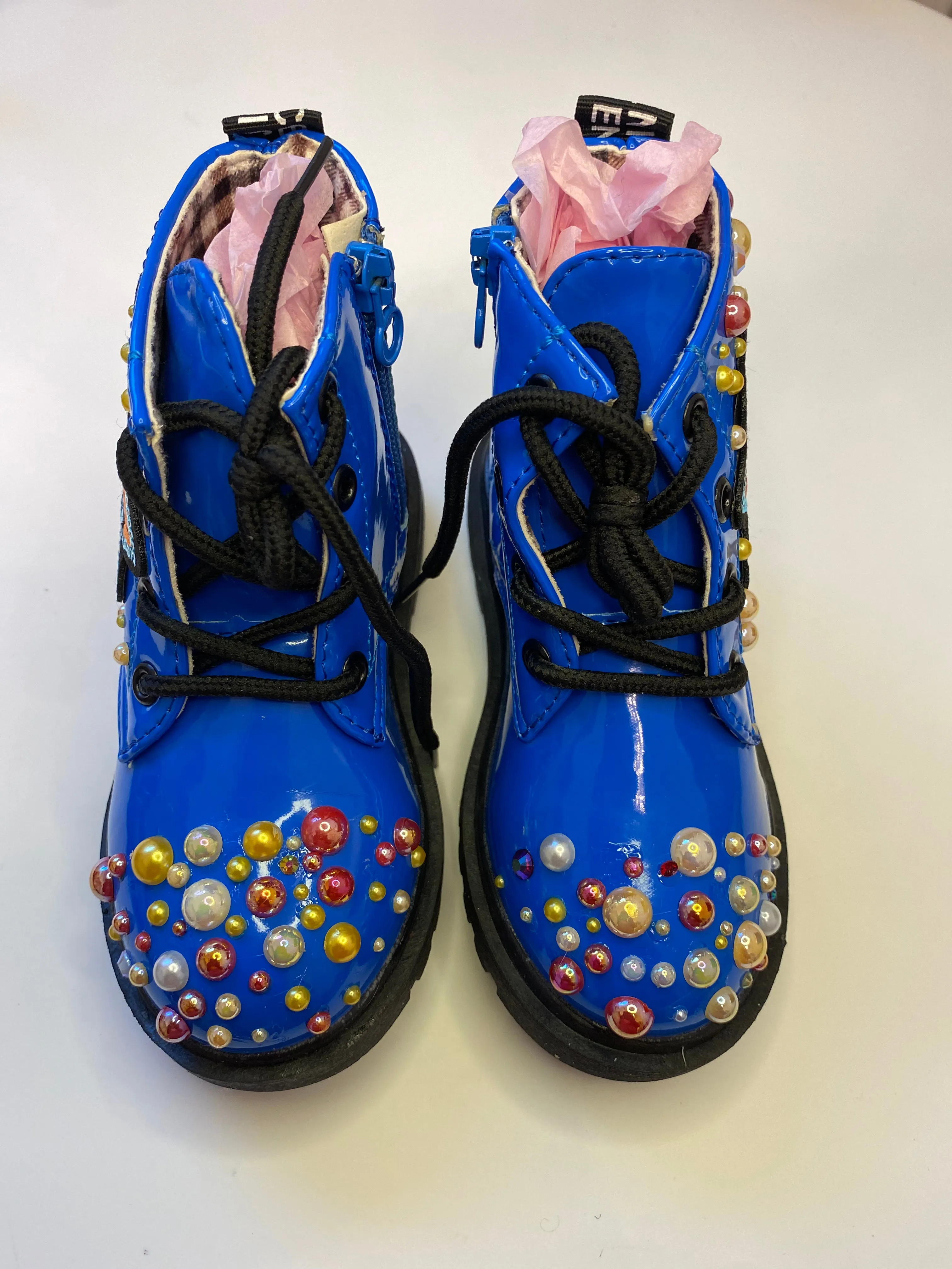 BAM BAM COLORFUL BEDAZZLED BOOTS