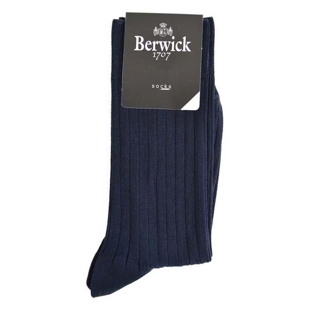 Berwick 1707 Over Calf Cotton Blend Ribbed Socks