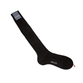 Bresciani Mens Long Sock: Black