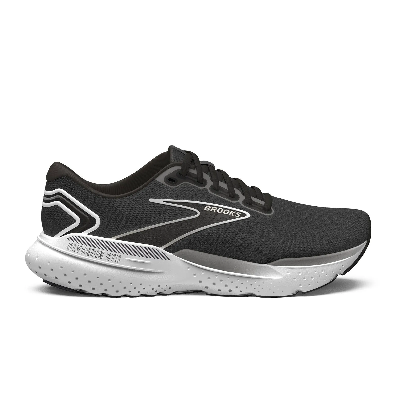 Brooks Glycerin GTS 21 Running Shoe (Men) - Black/Grey/White