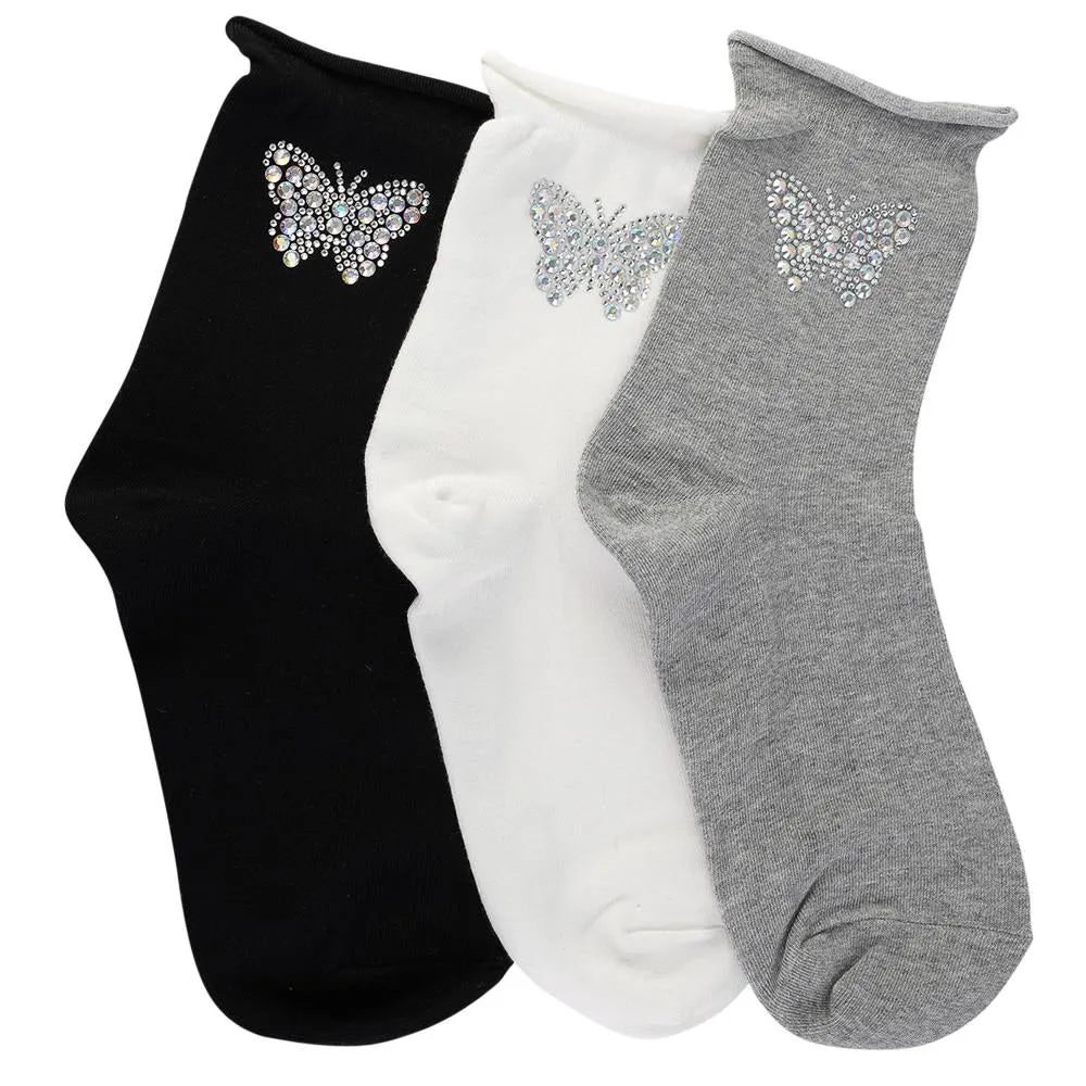 BUTTERFLY CRYSTAL SOCKS