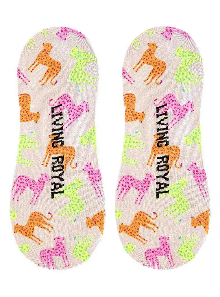 Cheetah Liner Socks