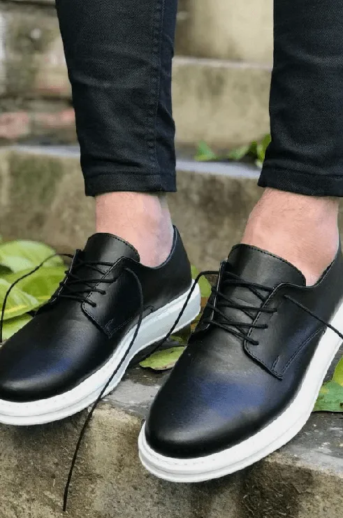 Chekich Men's Lace-up Black Shoes ch003