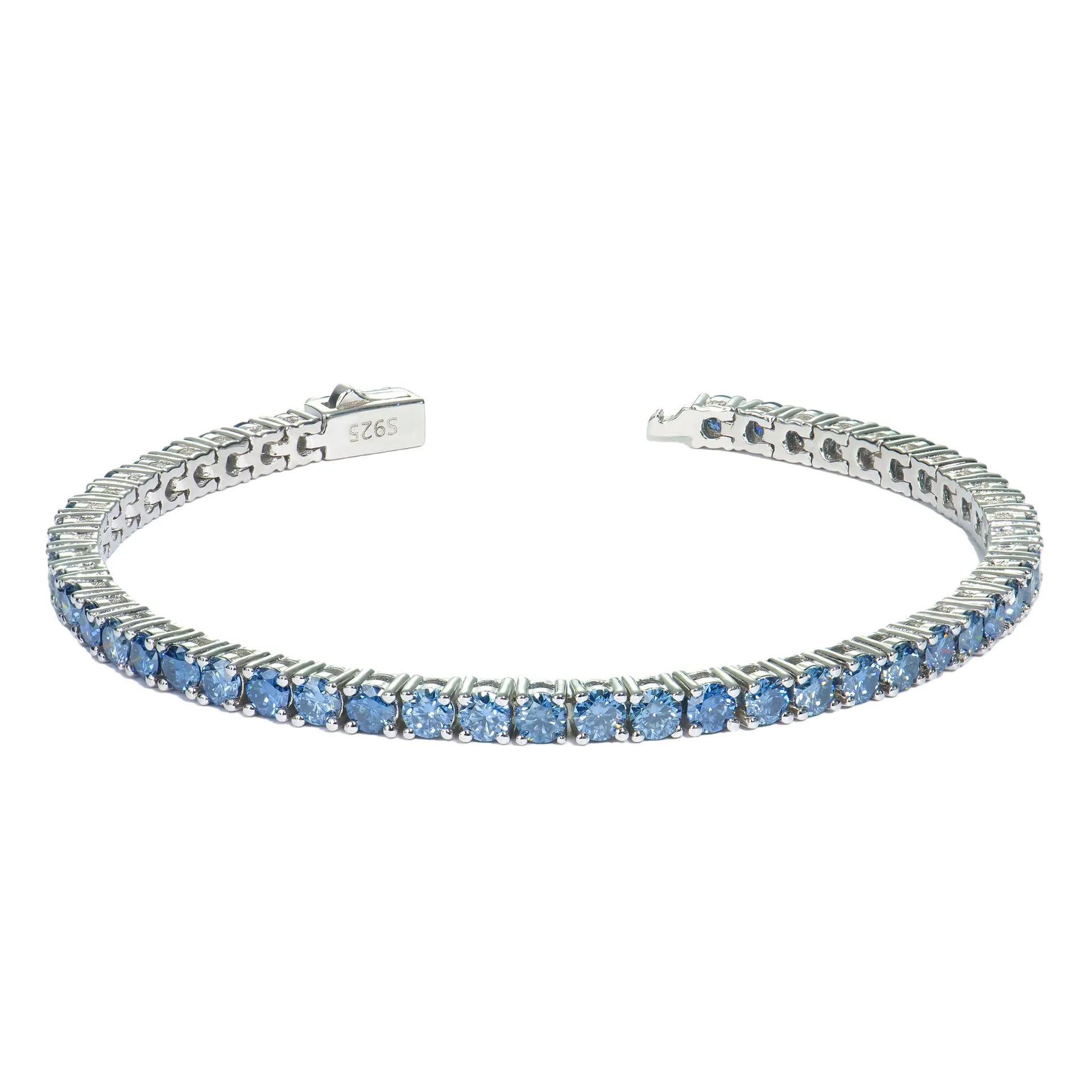 Classic Four Prong Champagne Moissanite Tennis Bracelet