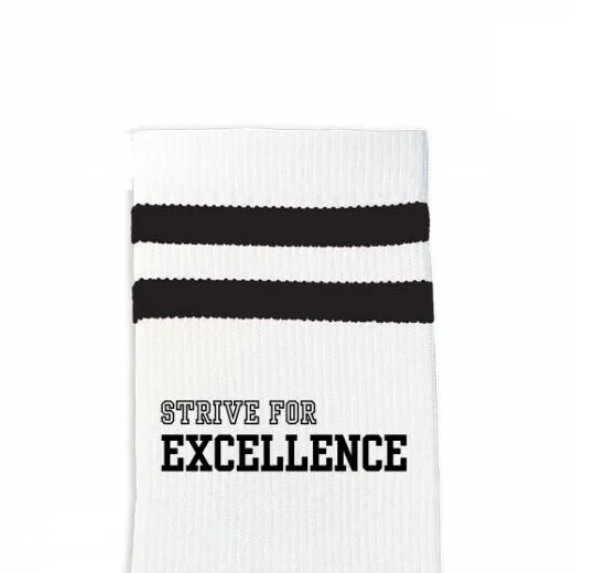 Custom Design Striped Crew Socks - Medium