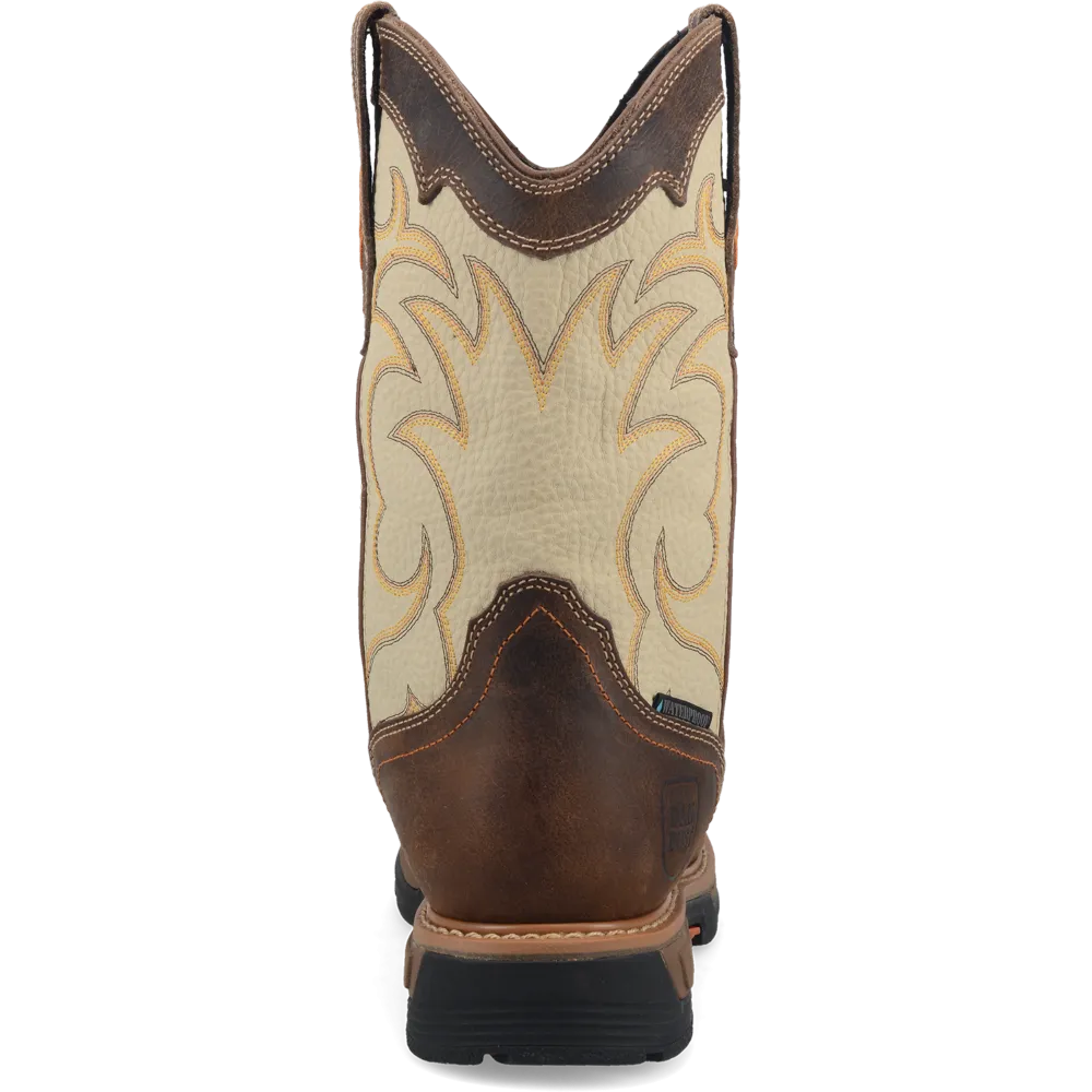 'Dan Post' Men's 11" Storm Tide EH WP Western Square Toe - Bone / Brown