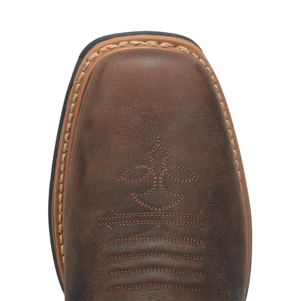 'Dan Post' Men's 11" Storm Tide EH WP Western Square Toe - Bone / Brown