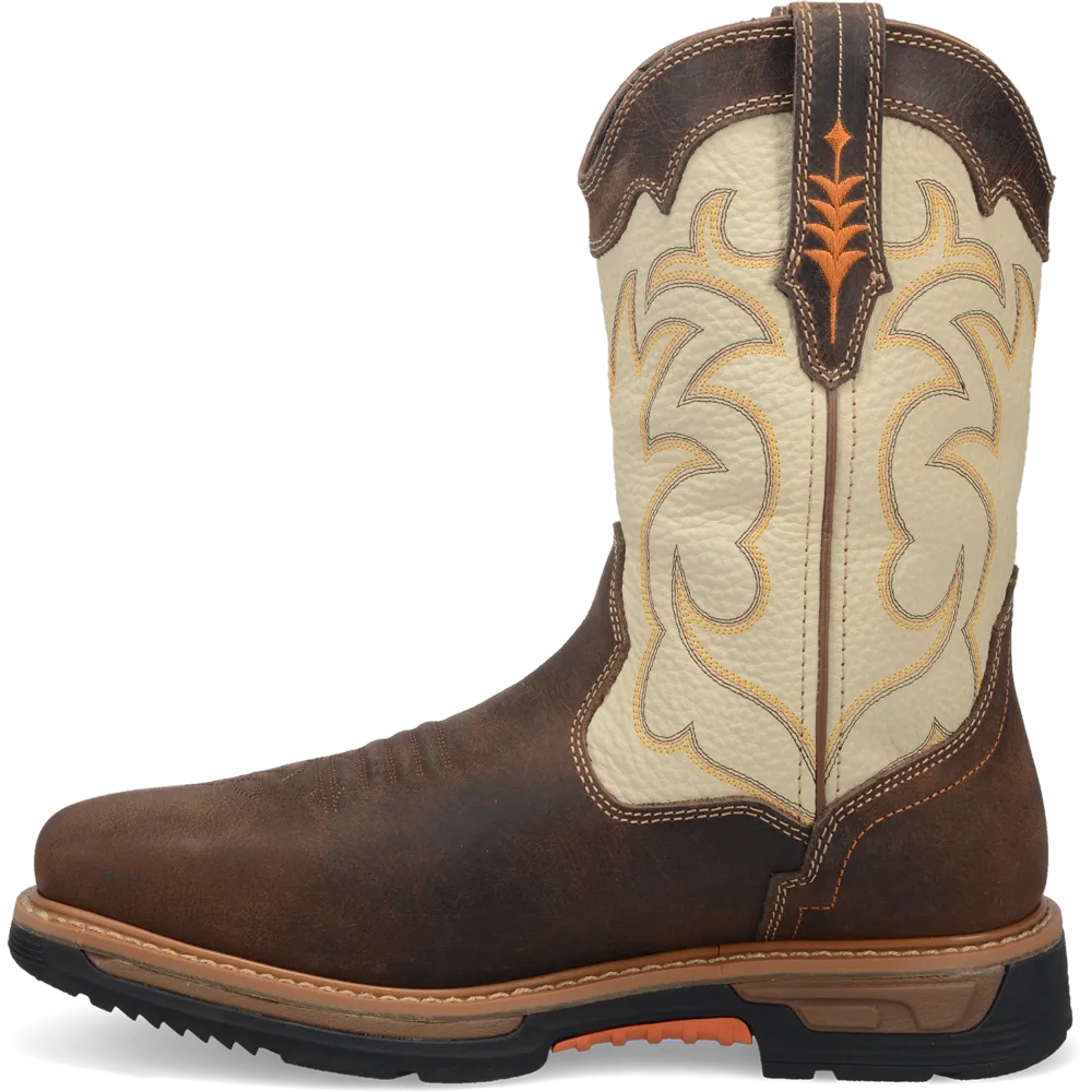 'Dan Post' Men's 11" Storm Tide EH WP Western Square Toe - Bone / Brown