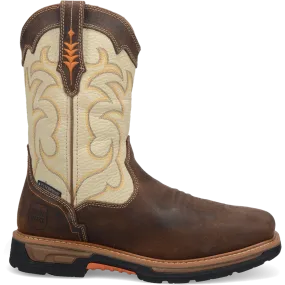 'Dan Post' Men's 11" Storm Tide EH WP Western Square Toe - Bone / Brown