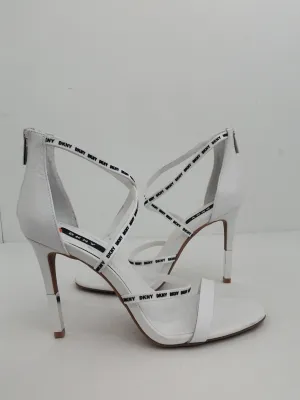 DKNY Women's High Heel White Sandals Size 8 M