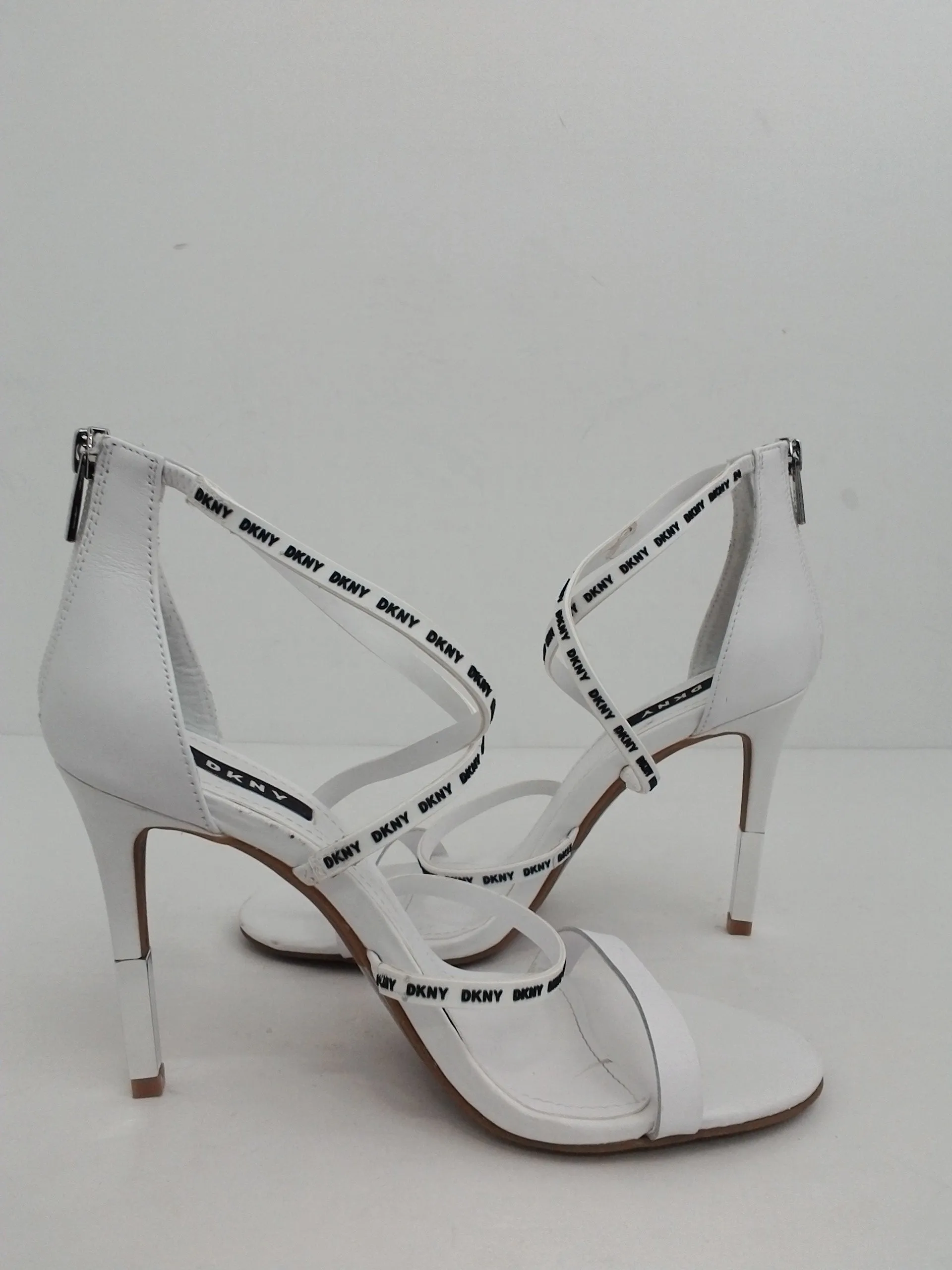 DKNY Women's High Heel White Sandals Size 8 M