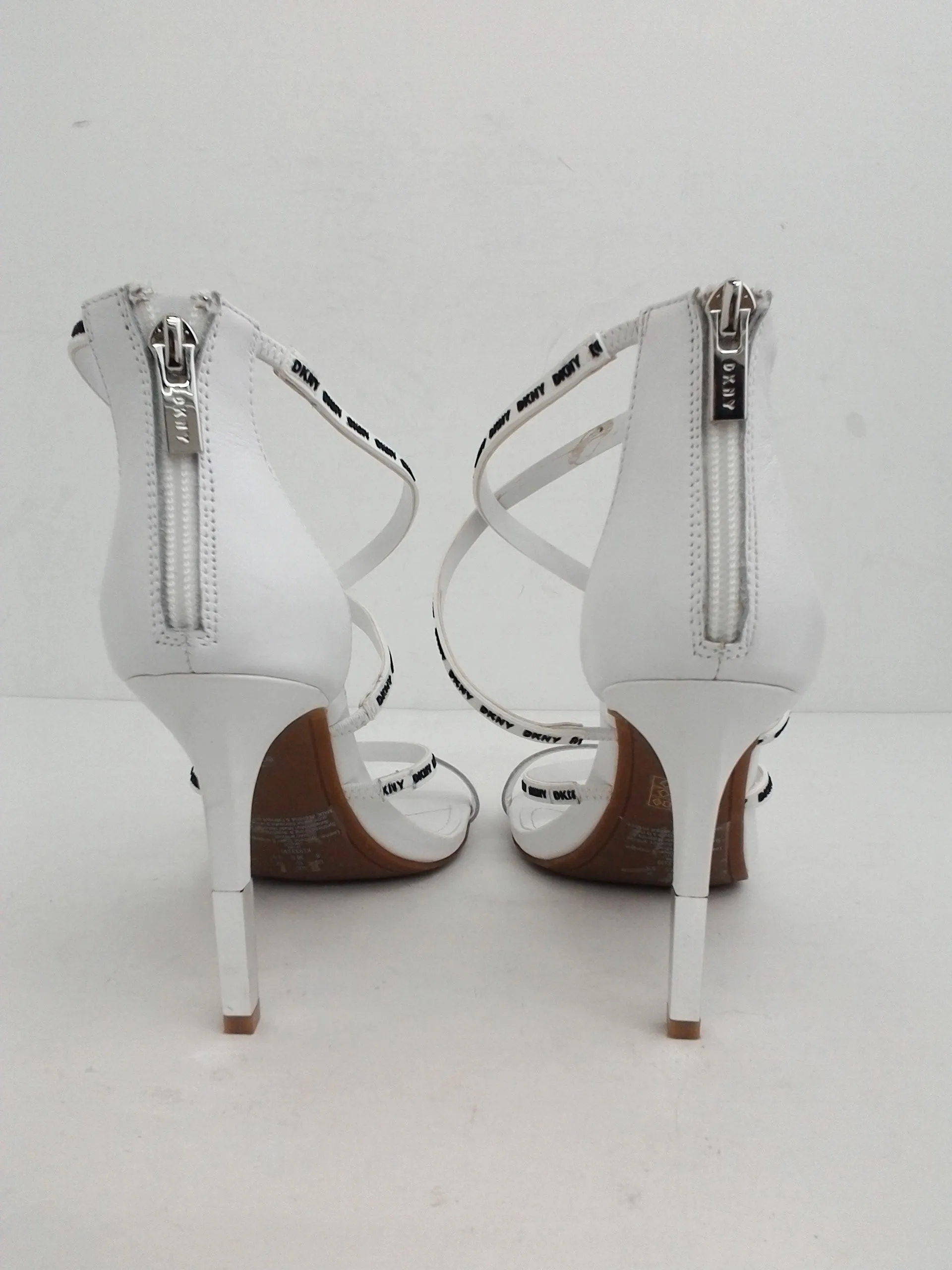 DKNY Women's High Heel White Sandals Size 8 M