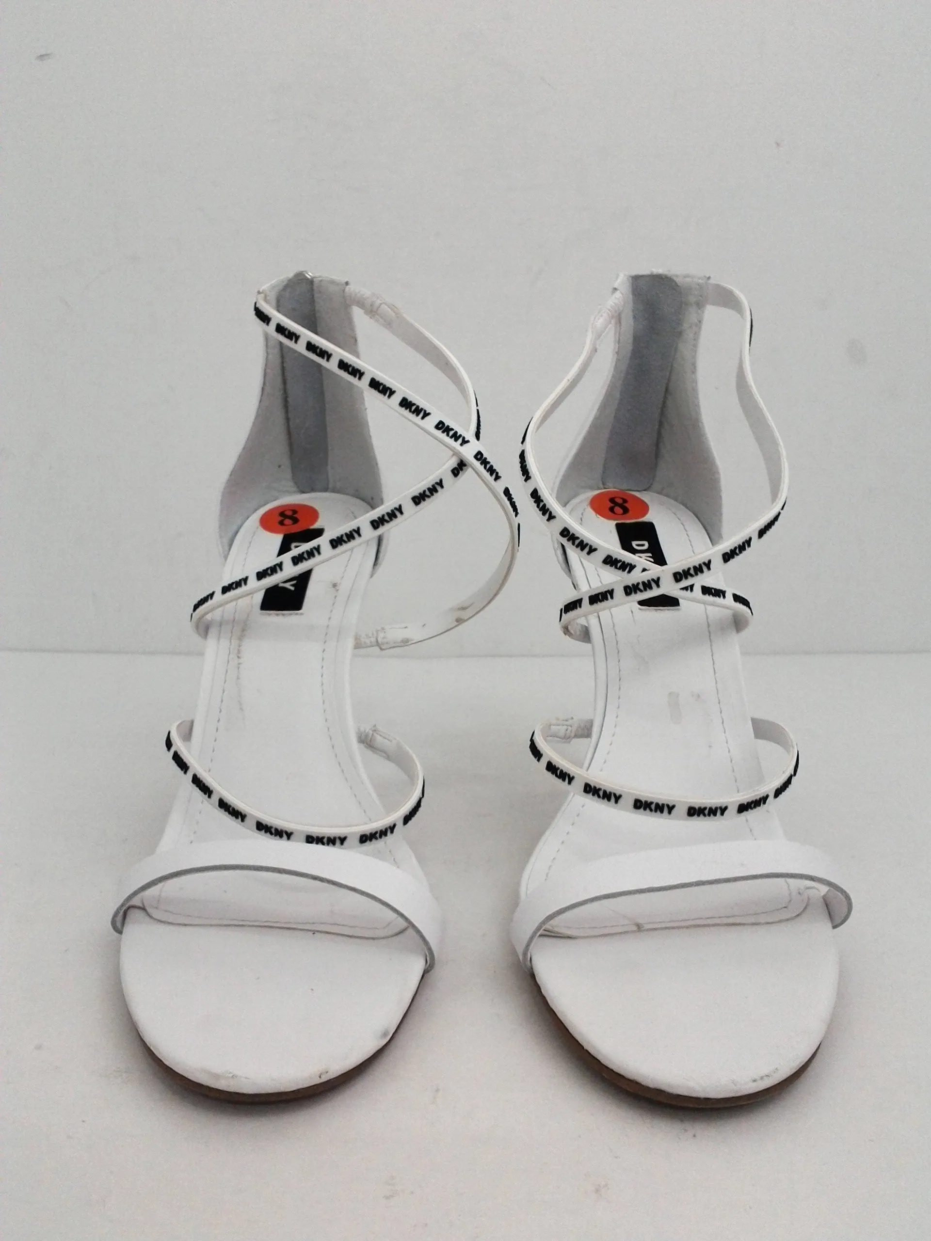 DKNY Women's High Heel White Sandals Size 8 M