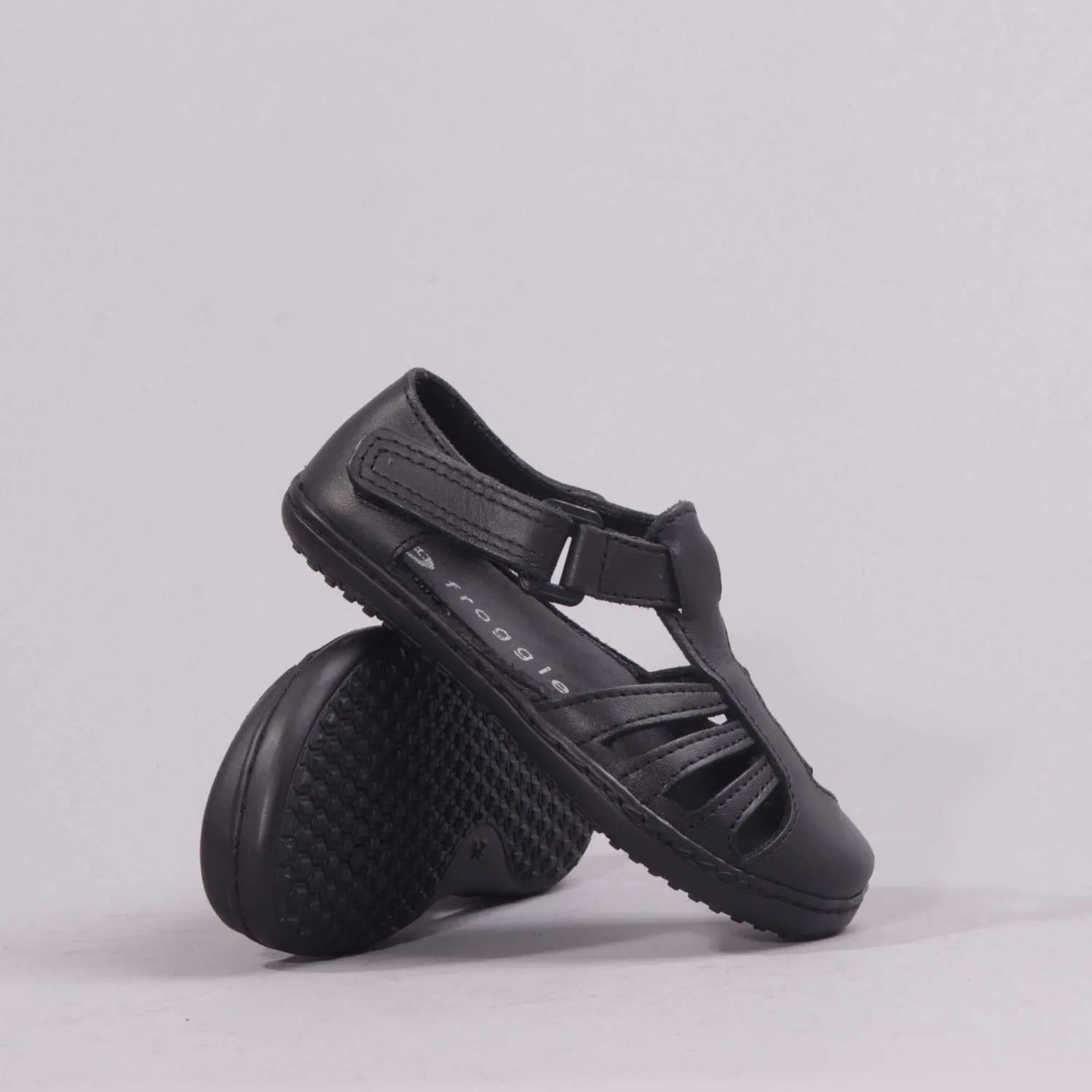 Girls School Sandal in Black Sizes 24 - 27 - 7809