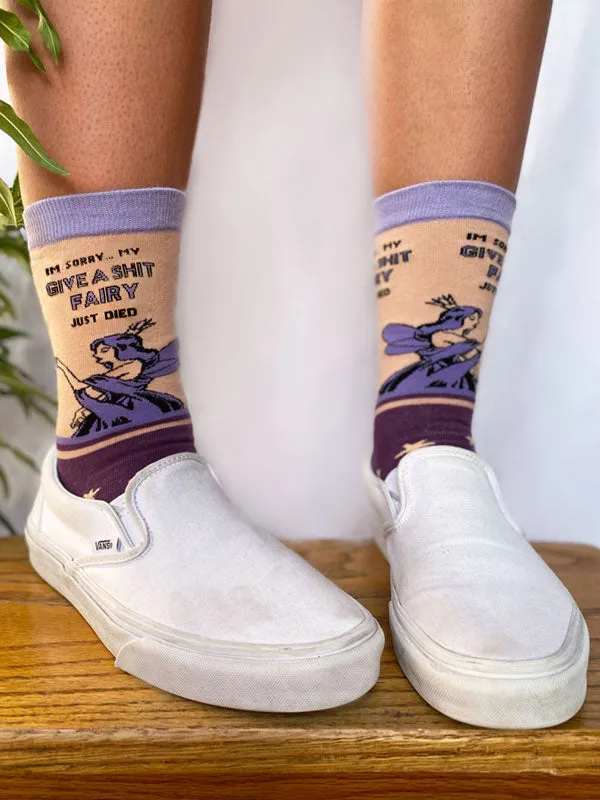 Give a Shit Fairy Women’s Crew Socks