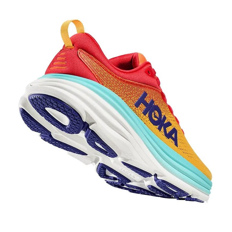 Hoka One One men's running shoe Bondi 8 cerise-orange