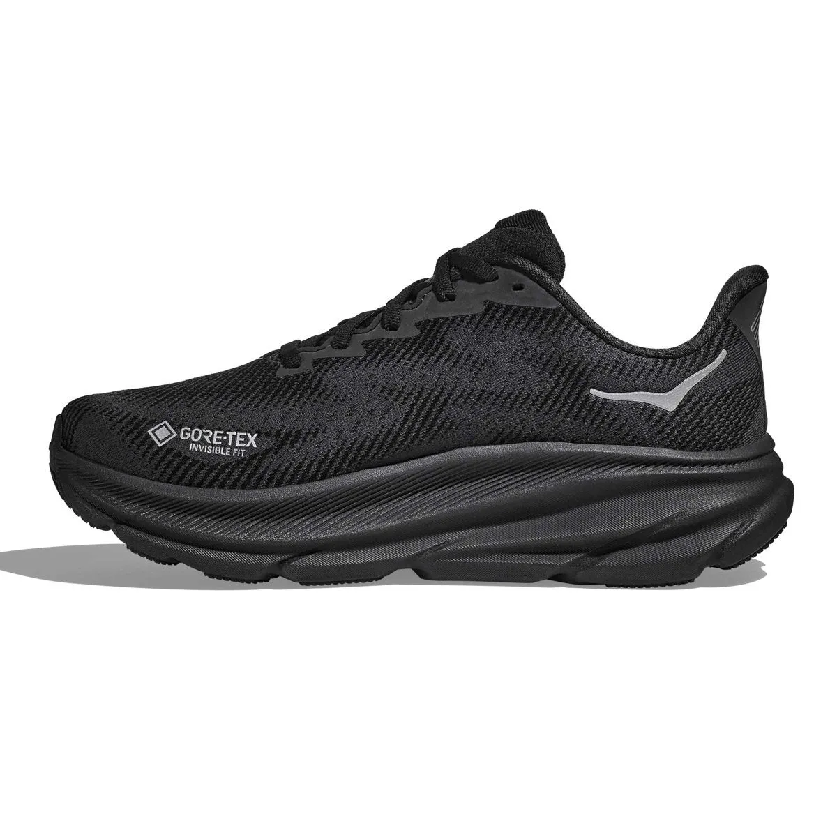 Hoka Women's Clifton 9 Black/Black Gore-Tex