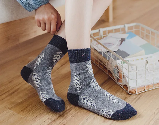 Holiday Special | Wool Socks | Pine Tree (Blue)