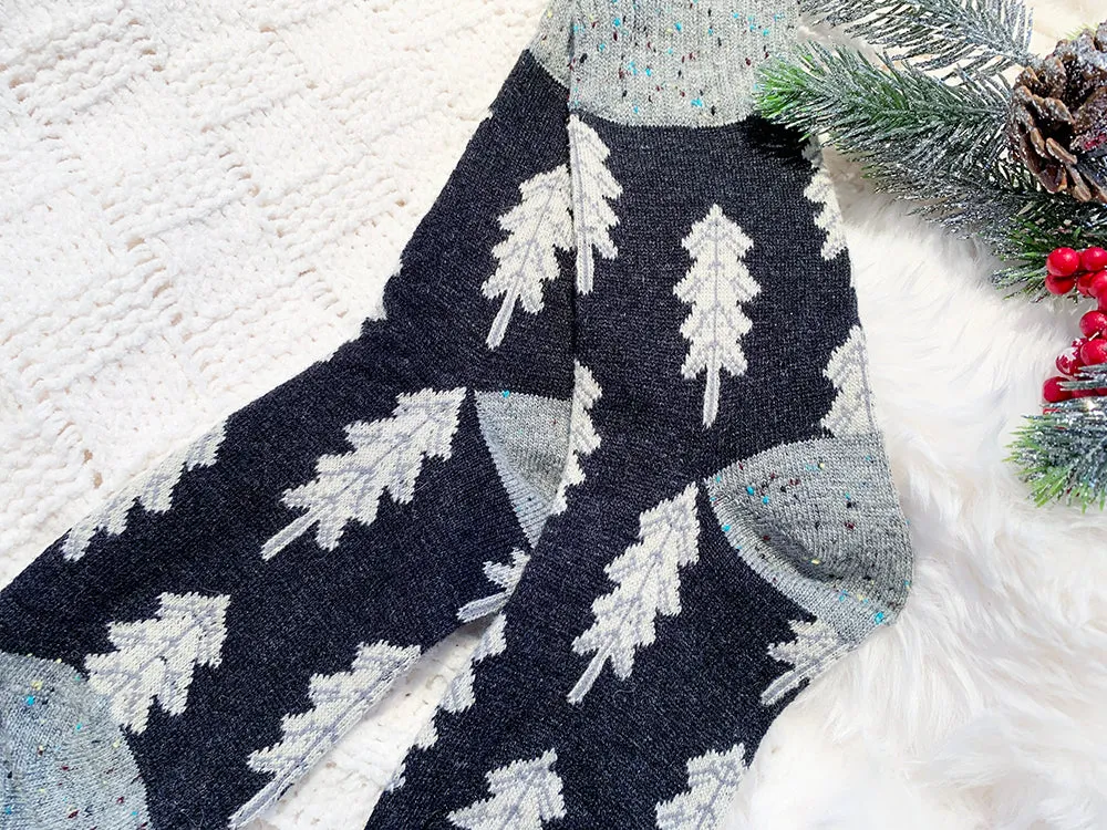 Holiday Special | Wool Socks | Pine Tree (Dark Grey)