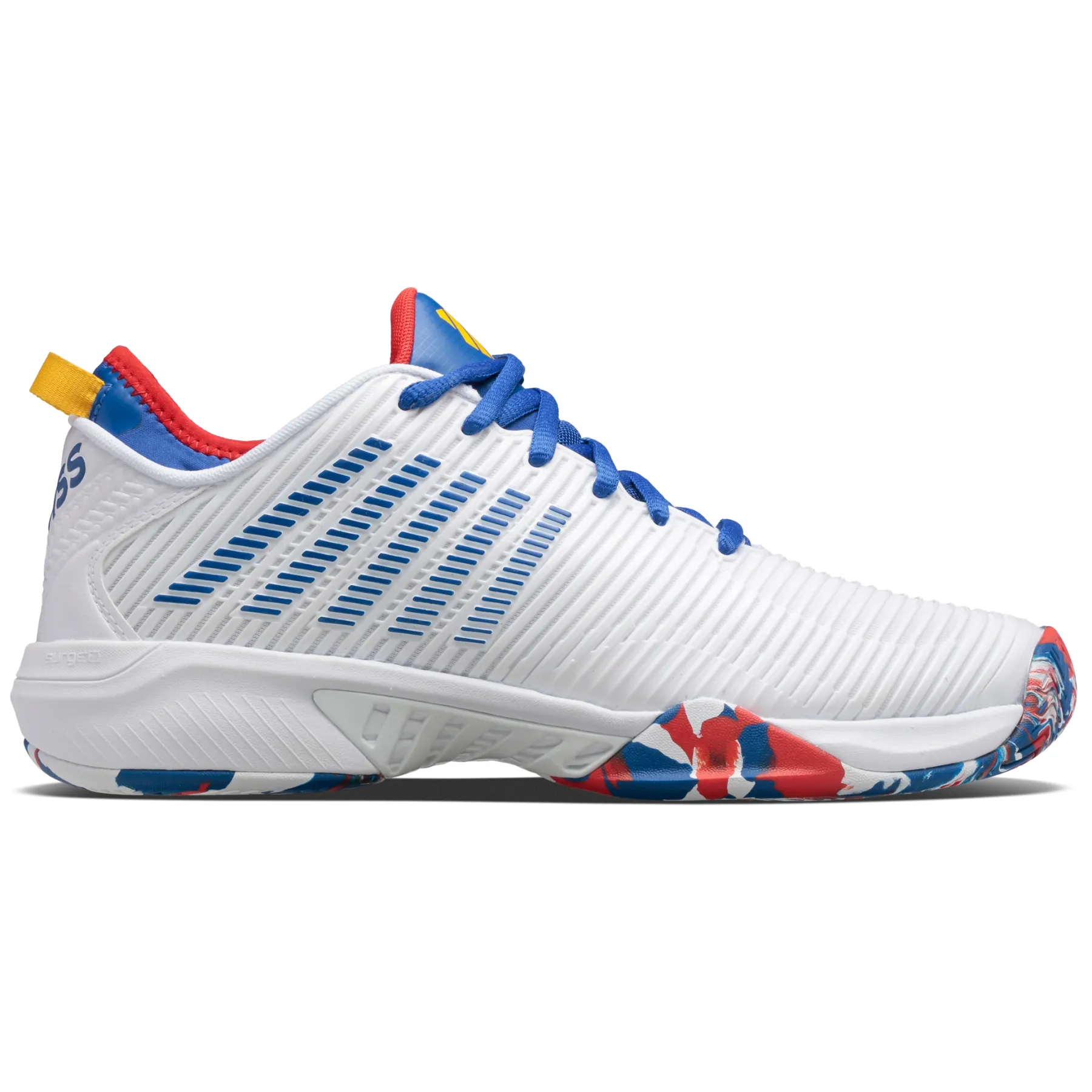 K Swiss Hypercourt Supreme Men Tennis Shoes - White/Classic Blue/Berry Red