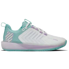 K Swiss Ultrashot 3 AC Women Tennis Shoes -  White/Angel Blue/Lilac