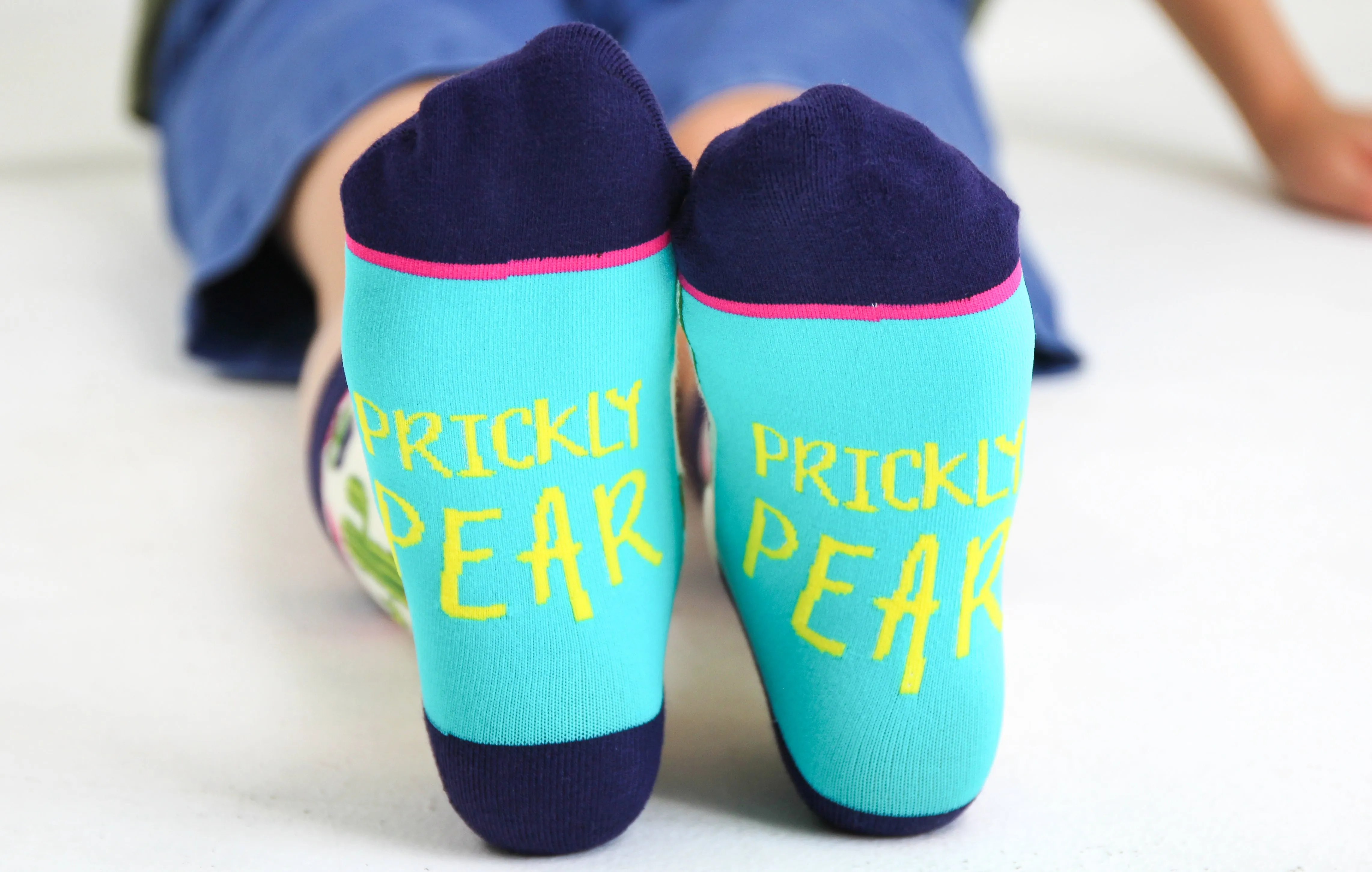 Kids' Cotton Crew Socks, Prickly Pear