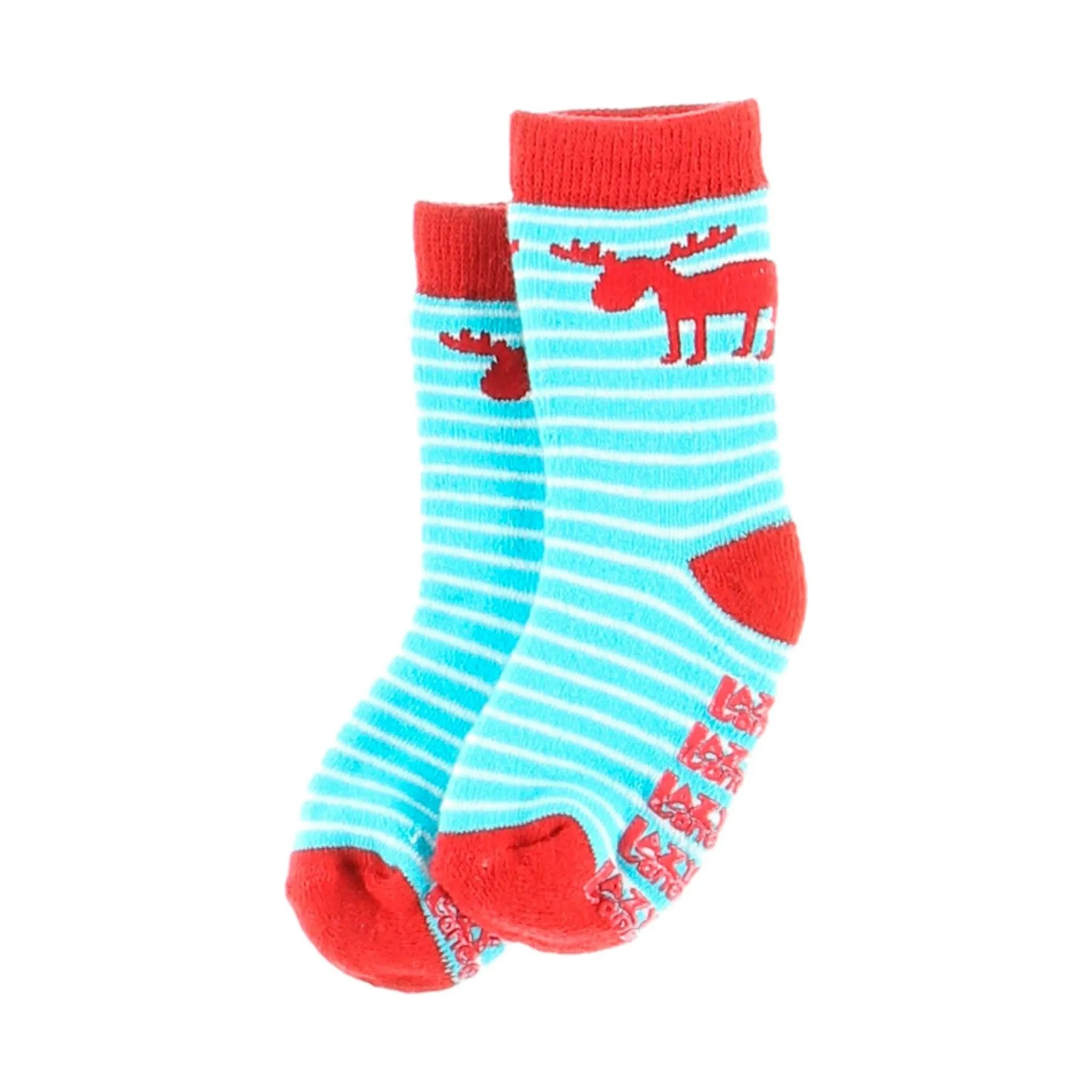 Lazy One Moose Stripe Infant Sock - Blue Stripe