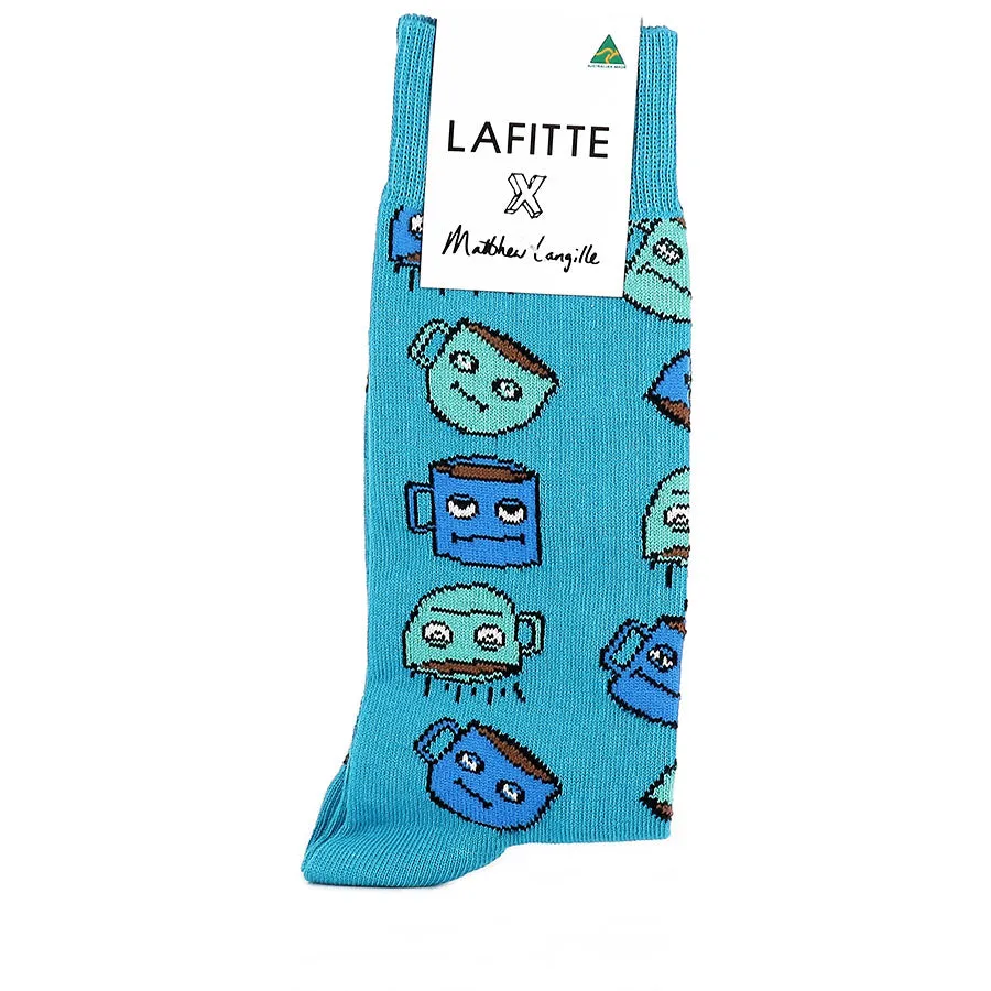 MATTHEW COFFEE SOCKS - BLUE