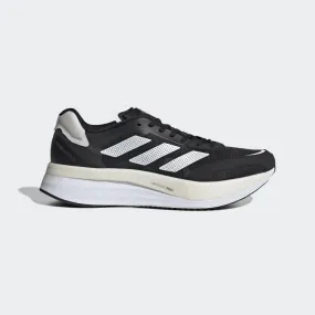 Men's Adidas Adizero Boston 10, Black/White/Gold Metallic, 12.5 D Medium