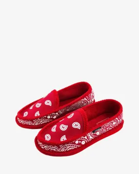 Mens Bandana Print Closed Back House Shoes