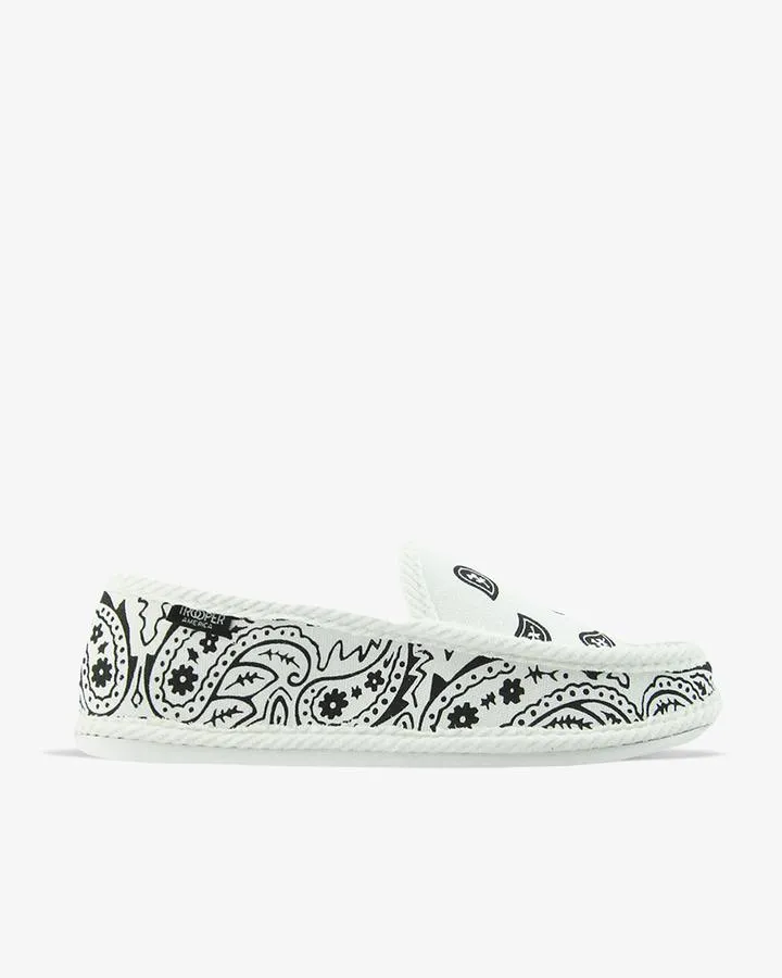 Mens Bandana Print Closed Back House Shoes