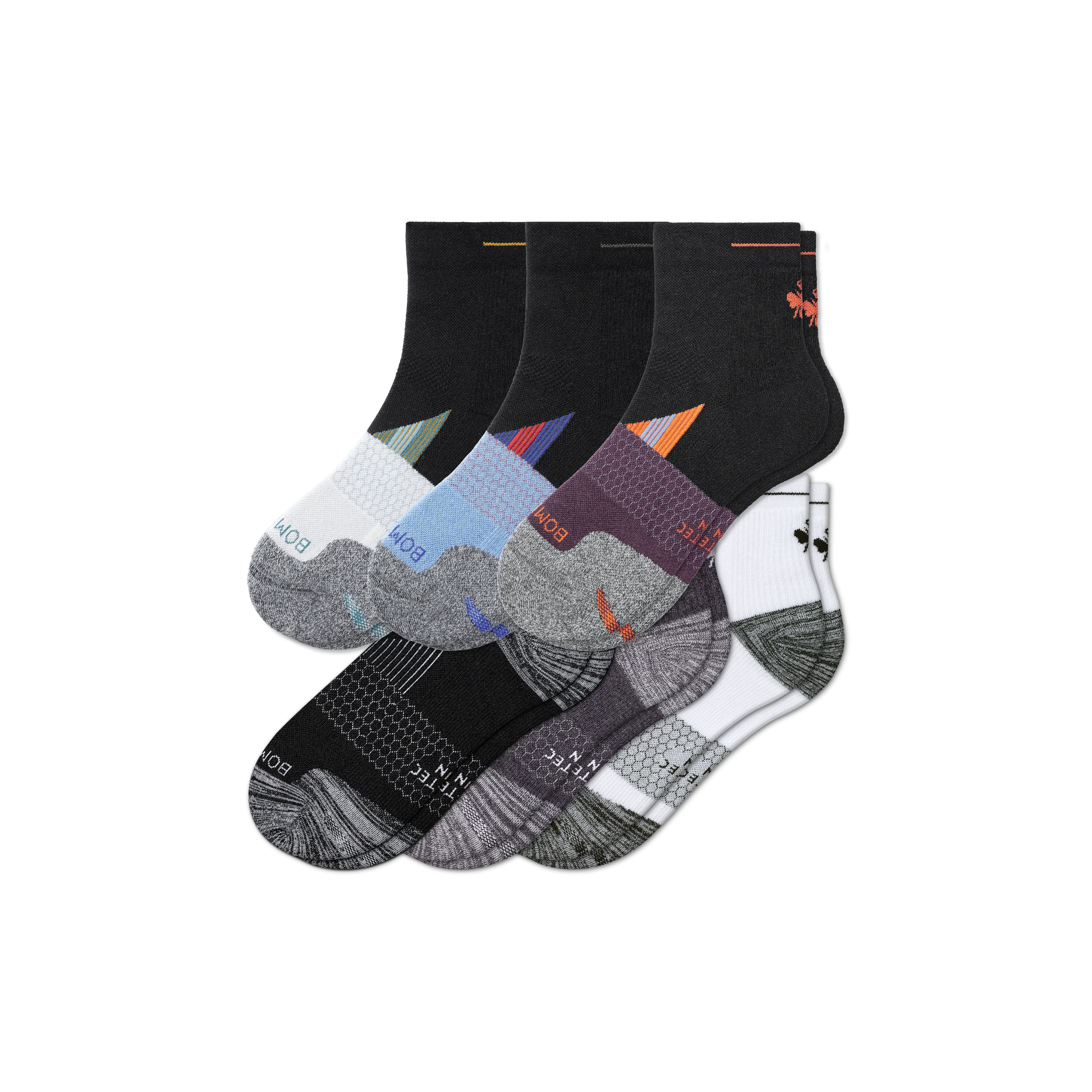 Men's Running Quarter Sock 6-Pack