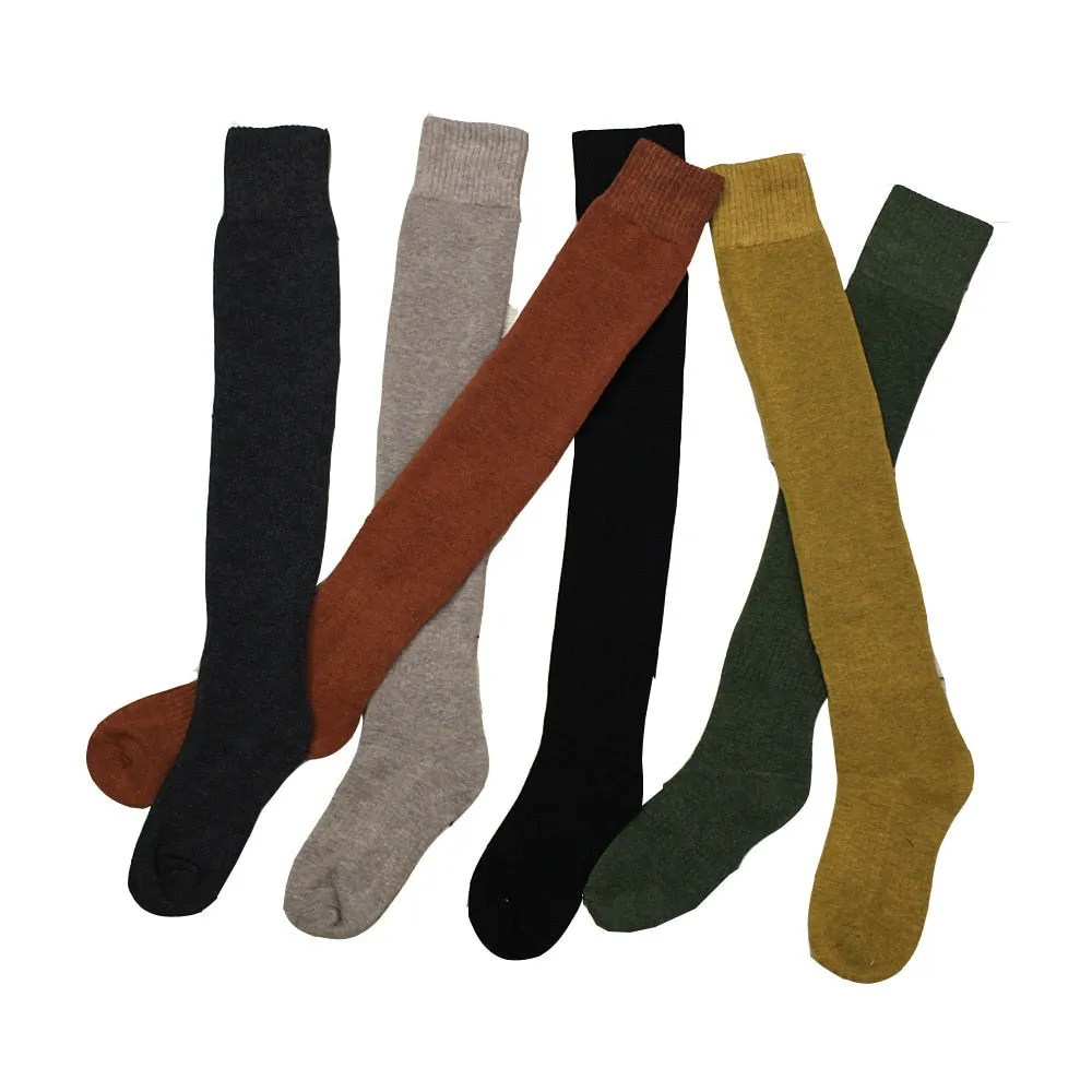 New in Autumn Winter Thickened Terry Long Tube Knee Socks for Women Cold Weather