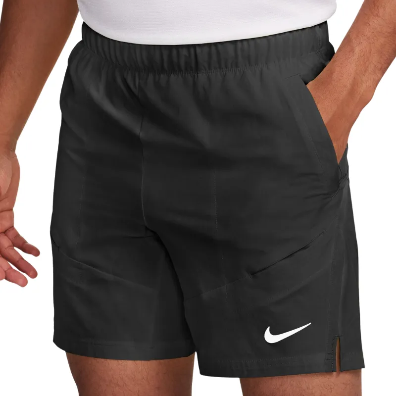 Nike Court Advantage Dri-Fit 7 Men Tennis Shorts - Black/Black/White