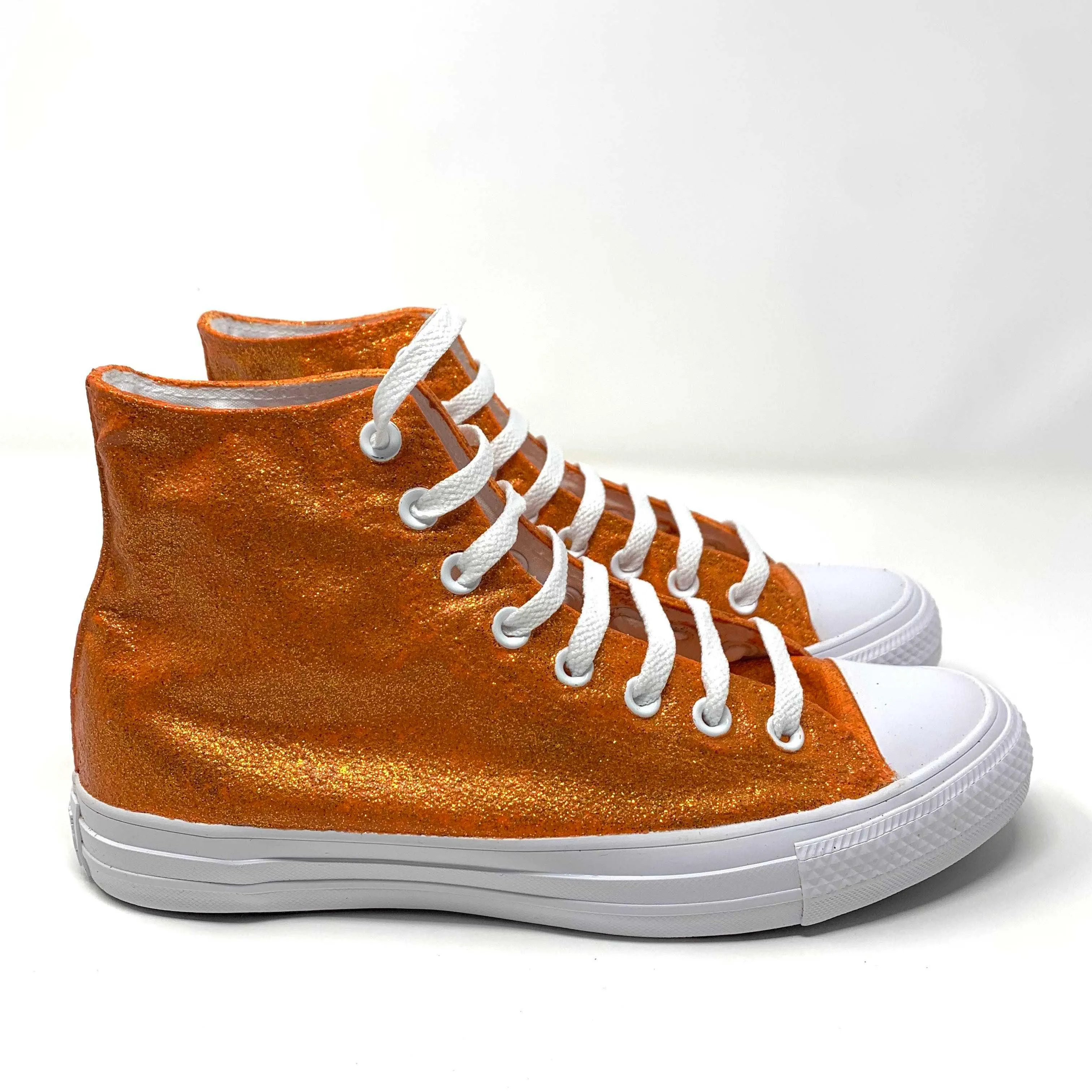 Orange Glitter Shoes