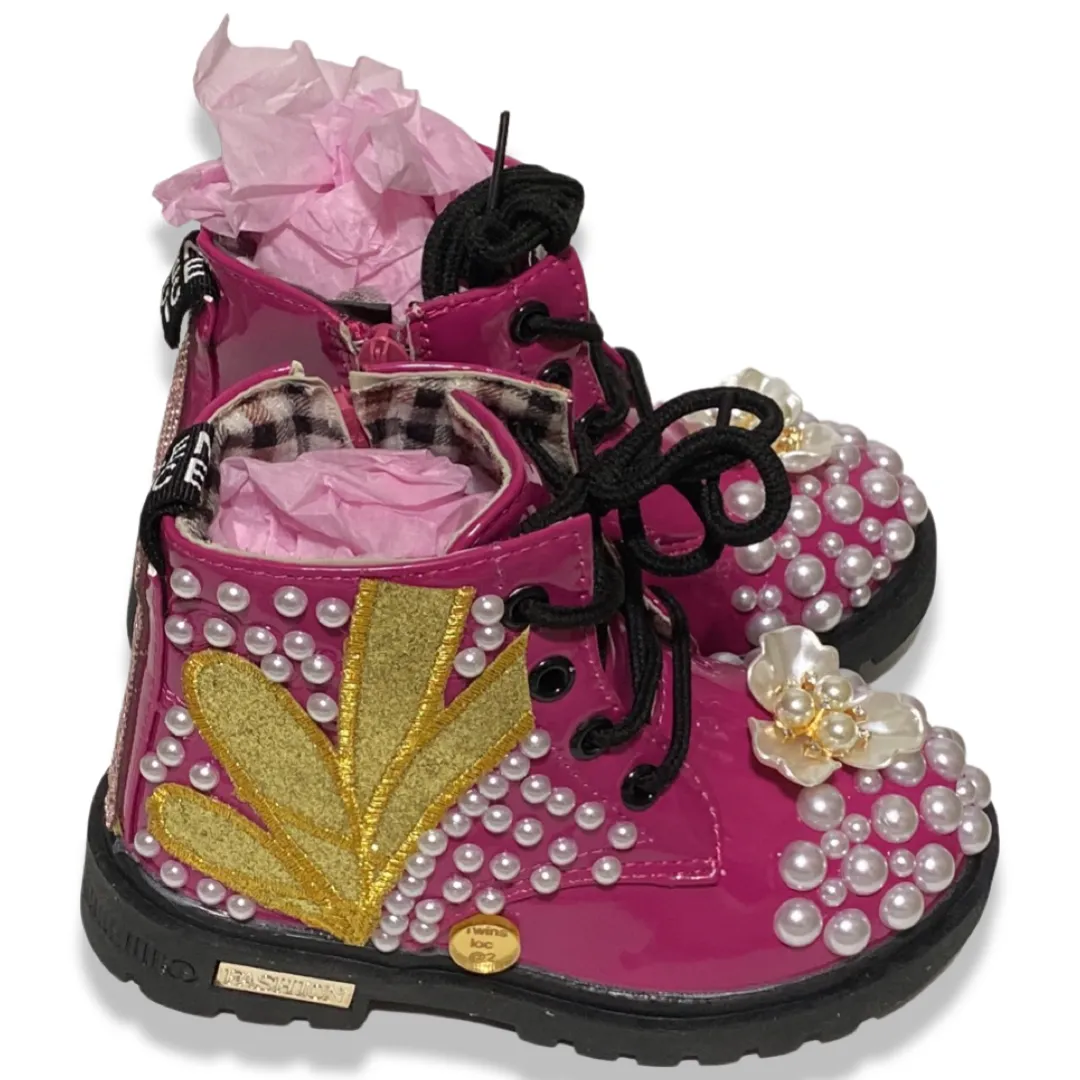 PEARLS & GOLD SEQUANCE GIRLS BOOTS