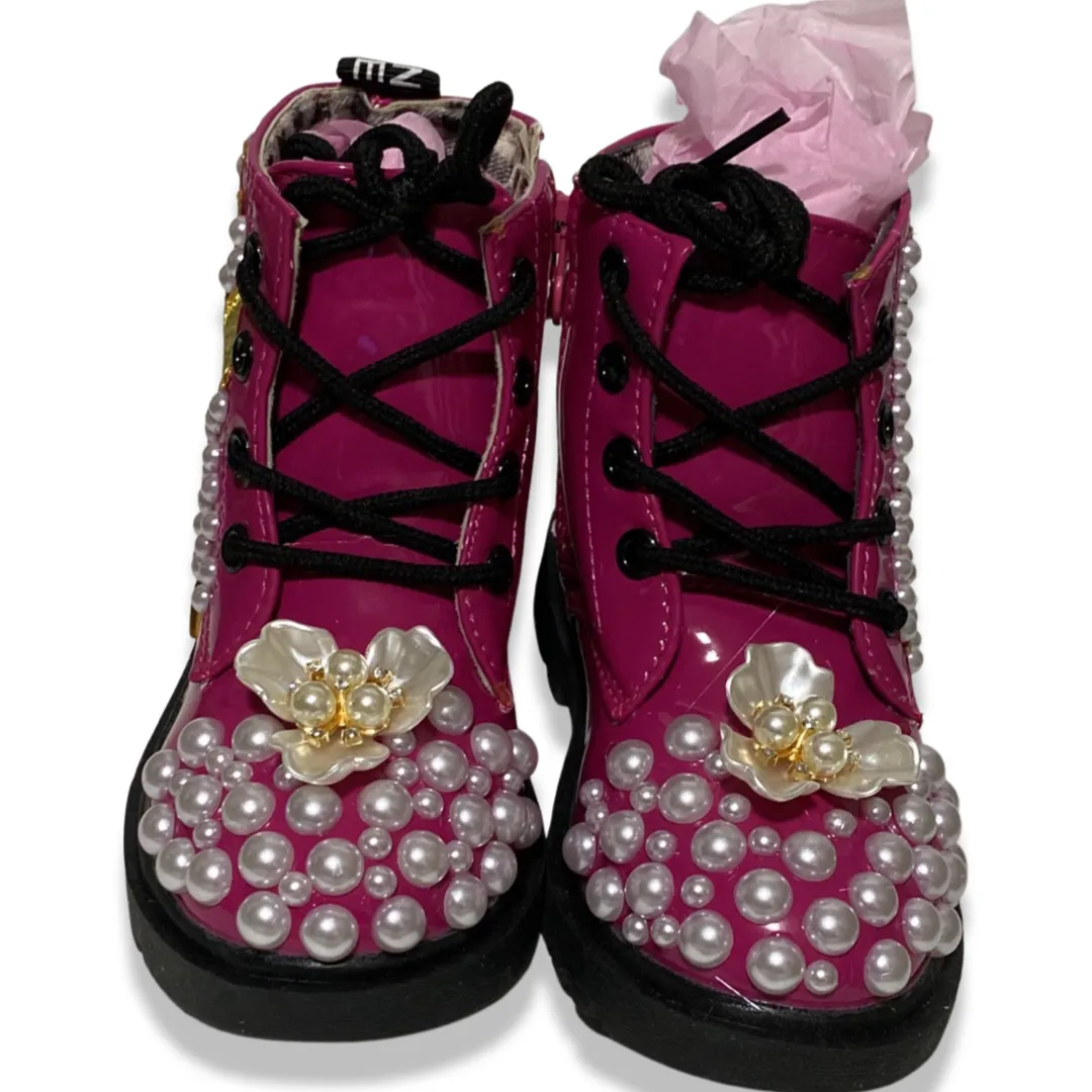 PEARLS & GOLD SEQUANCE GIRLS BOOTS